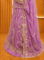Aarti Semi Pure Rajputi Poshak
 - Levender Pink - Image 2