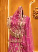Aarti Semi Pure Rajputi Poshak - Pink - Image 2
