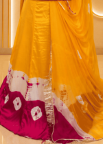Rekha Satin Rajputi Poshak
 -Yellow - Image 2