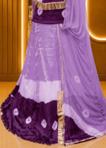 Rekha Satin Rajputi Poshak
 -Levender - Image 2