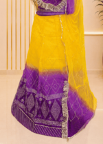 Apsara Organza Rajputi Poshak
 - Yellow - Image 2