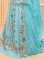 Chandni Fendy Silk Rajputi Poshak- Sea Green - Image 2