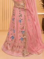 Chandni Fendy Silk Rajputi Poshak- Rose Pink - Image 2