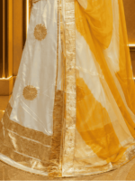 Anjali Satin Rajputi Poshak - Yellow - Image 2