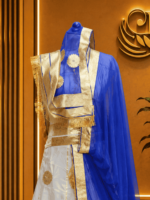 Anjali Satin Rajputi Poshak - Blue - Image 2
