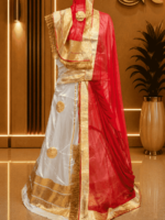Anjali Satin Rajputi Poshak - Red - Image 2