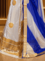 Anjali Satin Rajputi Poshak - Royal Blue - Image 2