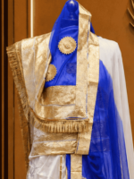 Anjali Satin Rajputi Poshak - Royal Blue - Image 3