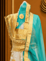 Anjali Satin Rajputi Poshak - Green - Image 3