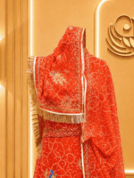 Arpita Rai bandhej Rajputi Poshak
- Red - Image 3