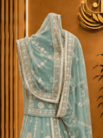 Anuradha Semi Pure Rajputi Poshak -Light Green - Image 3