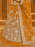 Anuradha Semi Pure Rajputi Poshak - Yellow - Image 2