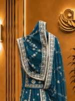 Anuradha Semi Pure Rajputi Poshak - Rama Green - Image 3