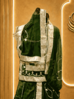 Anokhi Satin Rajputi Poshak - Green - Image 3