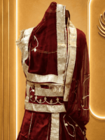 Anokhi Satin Rajputi Poshak - Maroon - Image 3