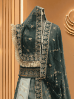 Rooprani Semi Pure Rajputi Poshak- Green - Image 3