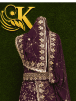 Riya Semi Pure Rajputi Poshak- Wine - Image 3