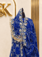 Siya Semi Pure Rajputi Poshak- Royal Blue - Image 3