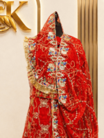 Siya Semi Pure Rajputi Poshak- Red - Image 3