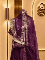 Readymade Semi Pure Rajputi Poshak- Wine 2 - Image 3