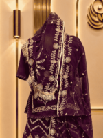 Readymade Semi Pure Rajputi Poshak- Wine - Image 3