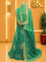 Arpita Rai bandhej Rajputi Poshak
- Green