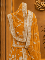 Anuradha Semi Pure Rajputi Poshak - Yellow - Image 3