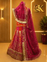 Rajrani Semi Pure Rajputi Poshak- Orange