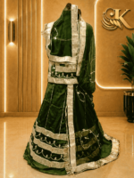 Anokhi Satin Rajputi Poshak - Green