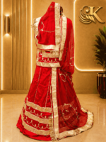 Anokhi Satin Rajputi Poshak - Red