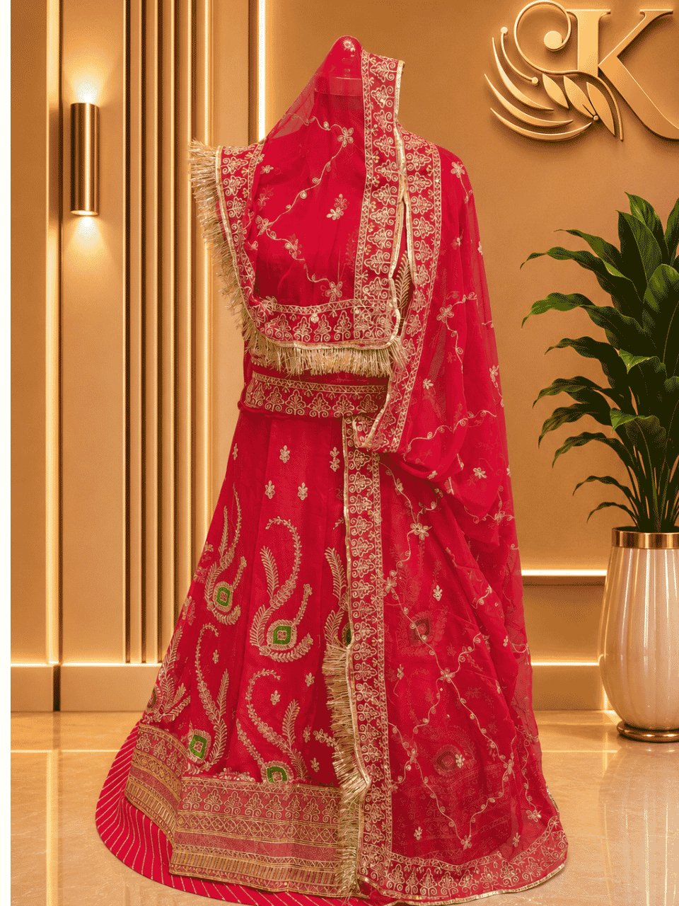 untitled-design-2-133 Rooprani Semi Pure Rajputi Poshak- Gajari - Image 1