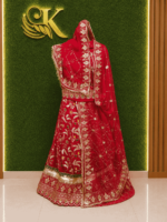 Riya Semi Pure Rajputi Poshak- Red