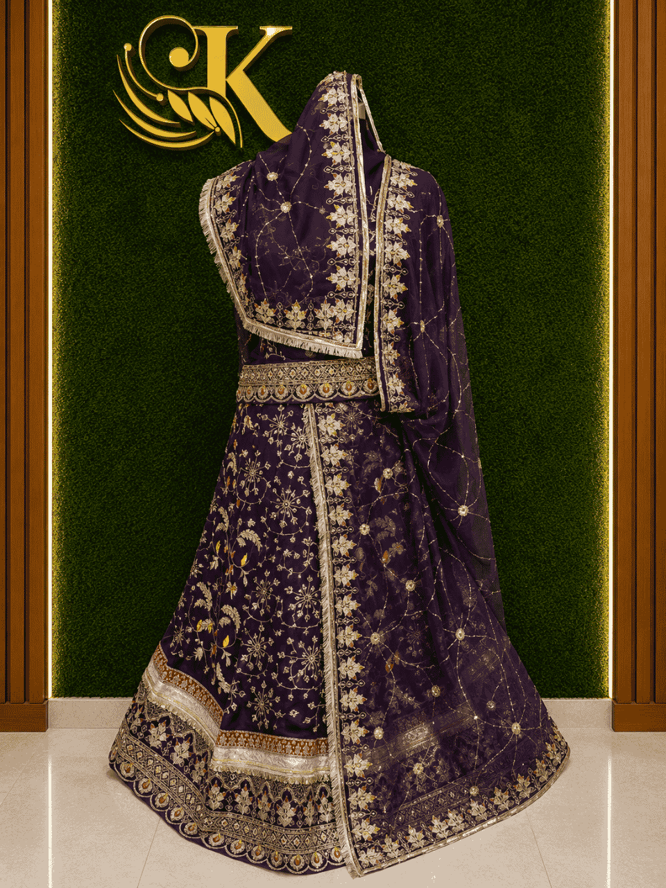 untitled-design-2-140 Riya Semi Pure Rajputi Poshak- Purple - Image 1