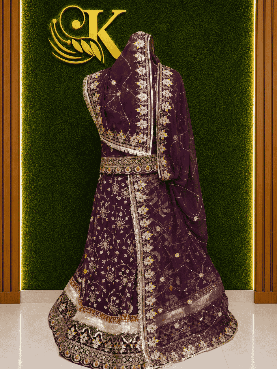 untitled-design-2-142 Riya Semi Pure Rajputi Poshak- Wine - Image 1