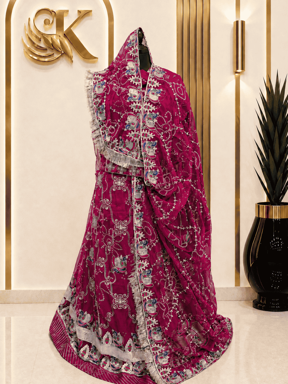 untitled-design-2-148 Siya Semi Pure Rajputi Poshak- Rani - Image 1