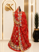 Siya Semi Pure Rajputi Poshak- Red