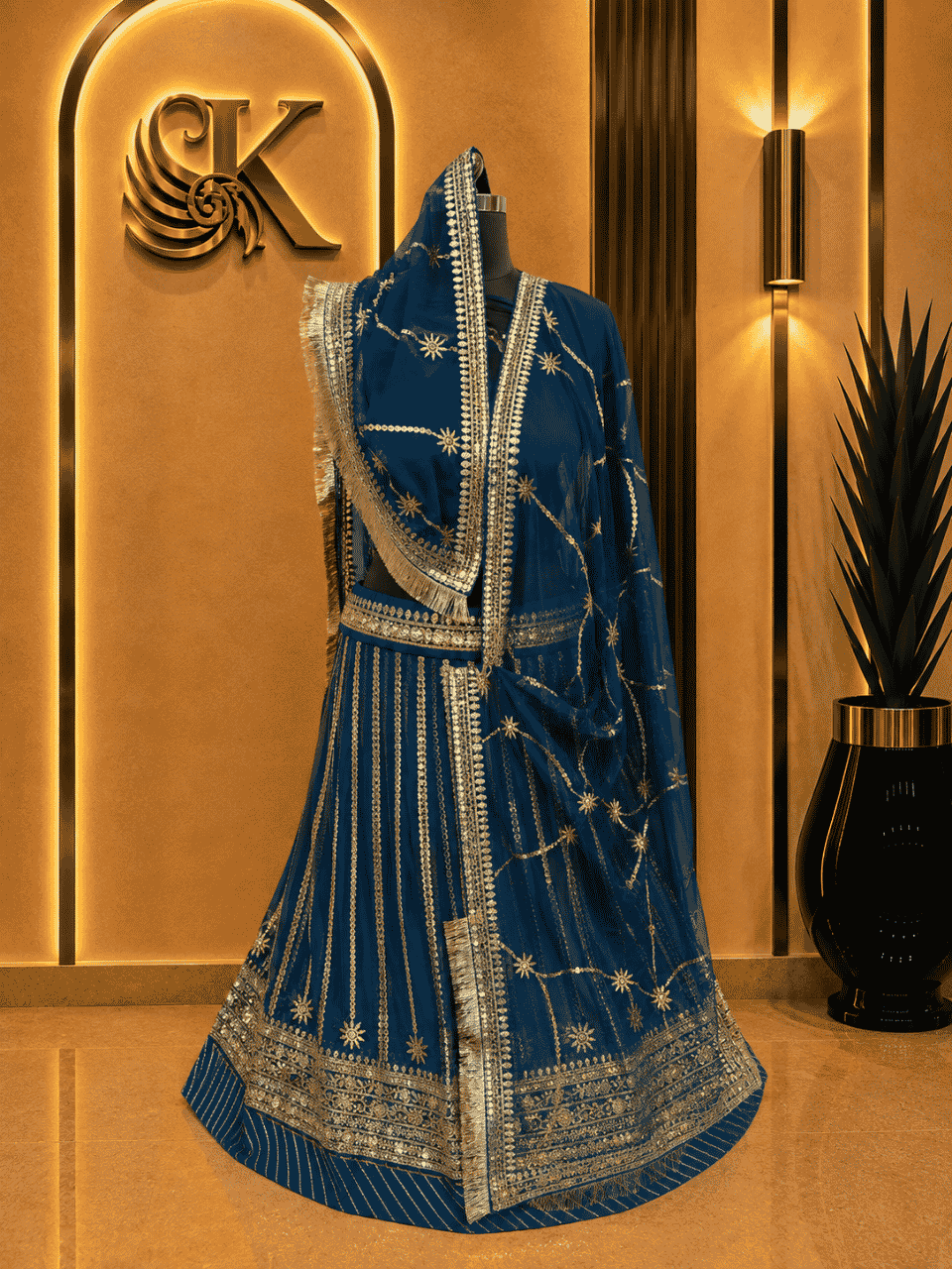 untitled-design-2-150 Tara Semi Pure Rajputi Poshak- Teal Blue - Image 1