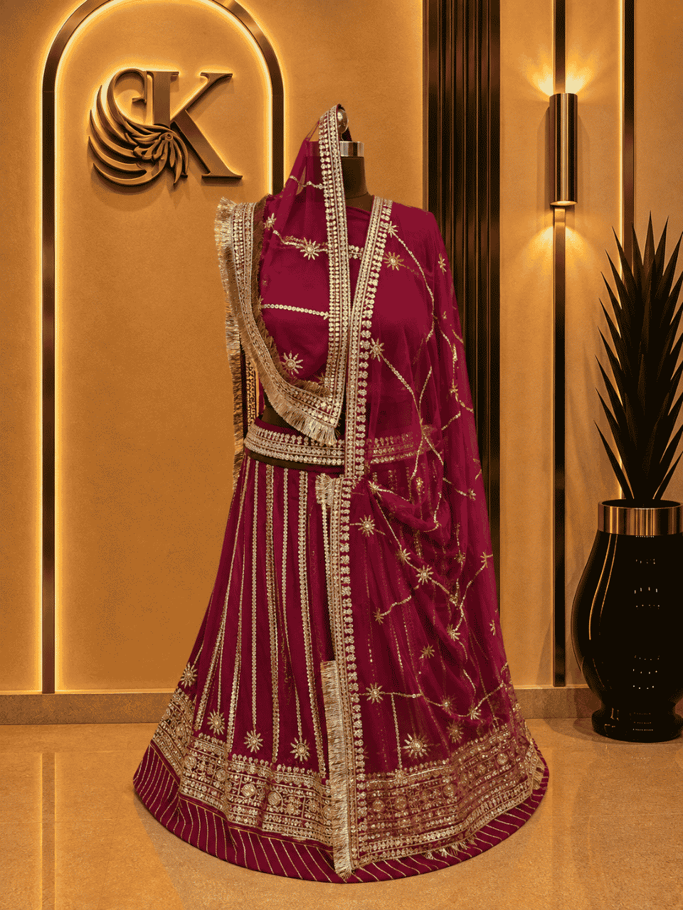 untitled-design-2-153 Tara Semi Pure Rajputi Poshak- Rani - Image 1