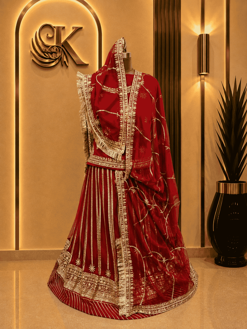 untitled-design-2-157 Tara Semi Pure Rajputi Poshak- Red - Image 1