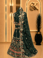 Kiara Semi Pure Rajputi Poshak- Green