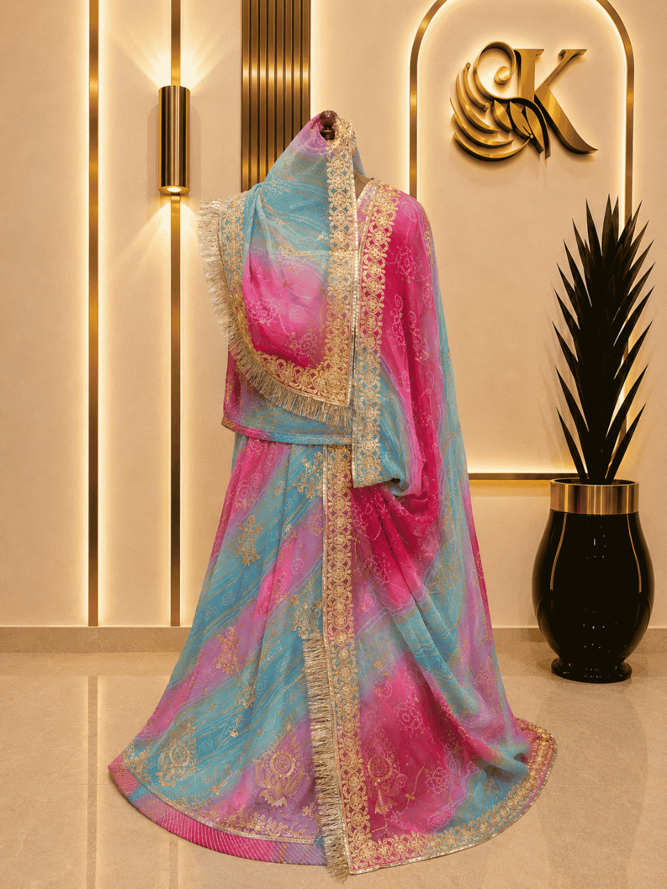 untitled-design-2-165 Readymade Semi Pure Rajputi Poshak- Sky Blue - Image 1