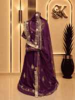 Readymade Semi Pure Rajputi Poshak- Wine 2