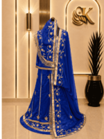 Readymade Satin Rajputi Poshak- Royal Blue