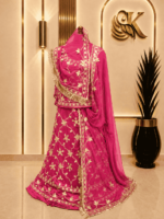 Aanya Satin Rajputi Poshak - Rose Pink