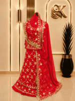 Aanya Satin Rajputi Poshak - Red