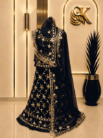 Aanya Satin Rajputi Poshak - Navy Blue