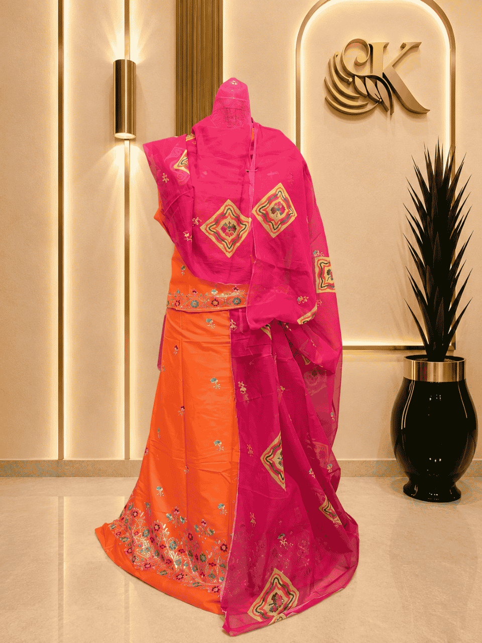 untitled-design-2-187 Aarohi Cotton Rajputi Poshak - Mustard - Image 1