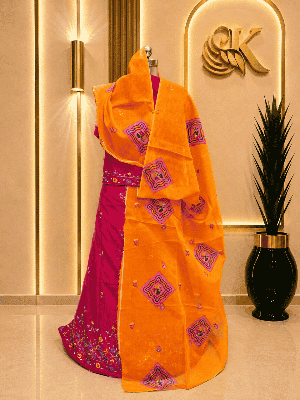 untitled-design-2-189 Aarohi Cotton Rajputi Poshak - Pink - Image 1