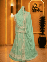 Aditi Fendy Silk Rajputi Poshak
-  Light Green