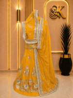 Gauri D natural Rajputi Poshak- Yellow
